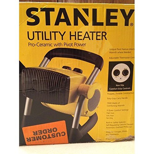 Stanley 675919 Ceramic Utility Heater Adjustable Thermostat Control for Personalized Comfort - B01JL0T0KA